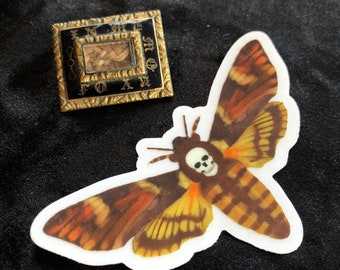 Death’s Head Moth Vinyl Sticker~Acherontia Atropos