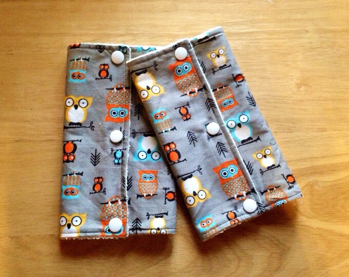 Baby Carrier Strap Covers Suck Teething Pads Cute Owls Etsy