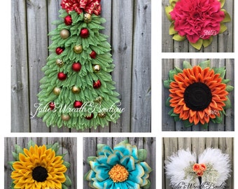 Facebook Group Tutorial Package, Christmas Tree Tutorial, Angel Wreath Tutorial, Marigold Tutorial, Apple Blossom Tutorial, Flower Trio