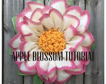 Apple Blossom Wreath Tutorial, Wreath Tutorial, DIY Wreath, Julie's Wreath Boutique Tutoria, Tutorial, DIY