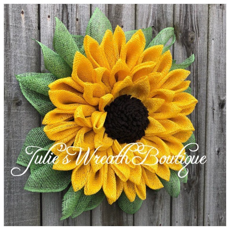 Flower Trio Tutorial, Wreath Tutorials, Julie's Wreath Boutique Tutorials, Sunflower Tutorial, DIY, Video Tutorial, Make Your Own image 6