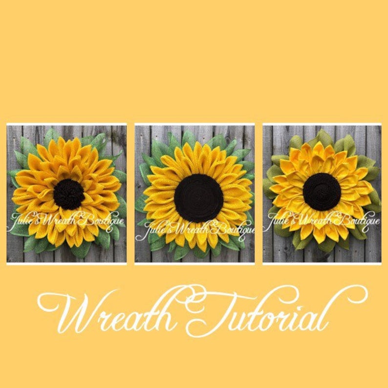 Flower Trio Tutorial, Wreath Tutorials, Julie's Wreath Boutique Tutorials, Sunflower Tutorial, DIY, Video Tutorial, Make Your Own image 1