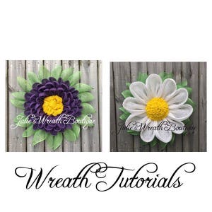 Gerber  Daisy Tutorial, Dahlia Tutorial, DIY Wreath, Video Tutorial, Digital Download, Petal Wreath Tutorial