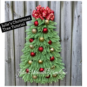 Christmas Tree Tutorial, Angel Wreath Tutorial, DIY, Christmas Wreath Tutorial, Video Tutorial, Make Your Own Wreath, Video Tutorial image 1