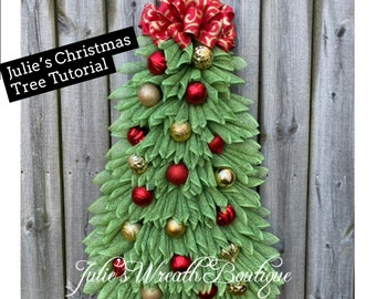 Christmas Tree Tutorial,  Angel Wreath Tutorial, DIY, Christmas Wreath Tutorial, Video Tutorial, Make Your Own Wreath, Video Tutorial