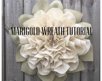 Marigold Wreath Tutorial, Marigold Wreath Video Tutorial, DIY Tutorial, Video Tutorial, Julies Wreath Boutique Tutorial, Wreath Tutorial