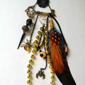 Dserhfy Halloween Car Rearview Mirror Charm Cartoon Bat/Cat/Ghost/Witch Acrylic Pendant 2D Flat Auto Interior Accessories For Cat Backpack Phone