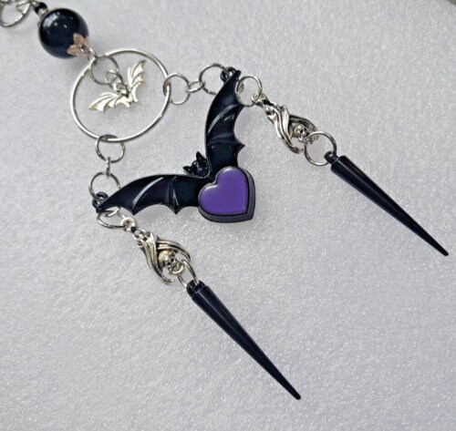 Dserhfy Halloween Car Rearview Mirror Charm Cartoon Bat/Cat/Ghost/Witch Acrylic Pendant 2D Flat Auto Interior Accessories For Cat Backpack Phone - View #9