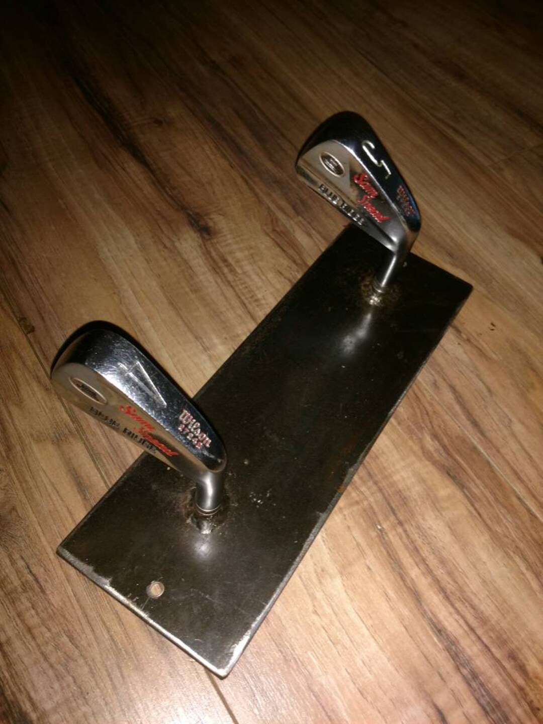 Vintage Golf Hat Rack, Coat Rack, Club Display, Etc With Sam Snead Club Heads Great Gift for a