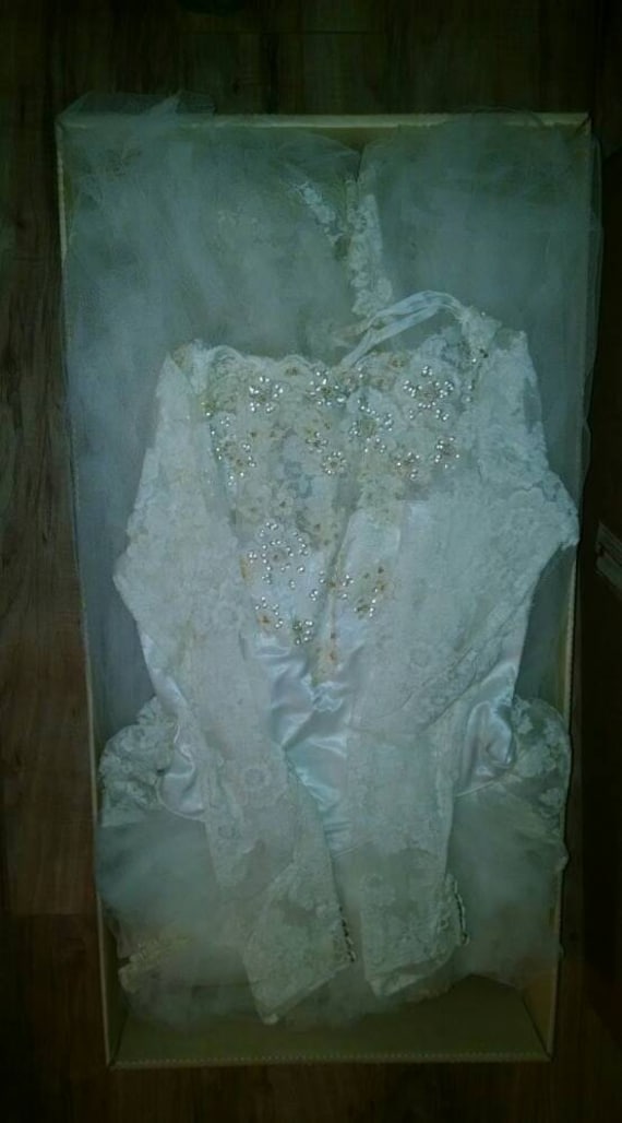 Vintage wedding dress in original box