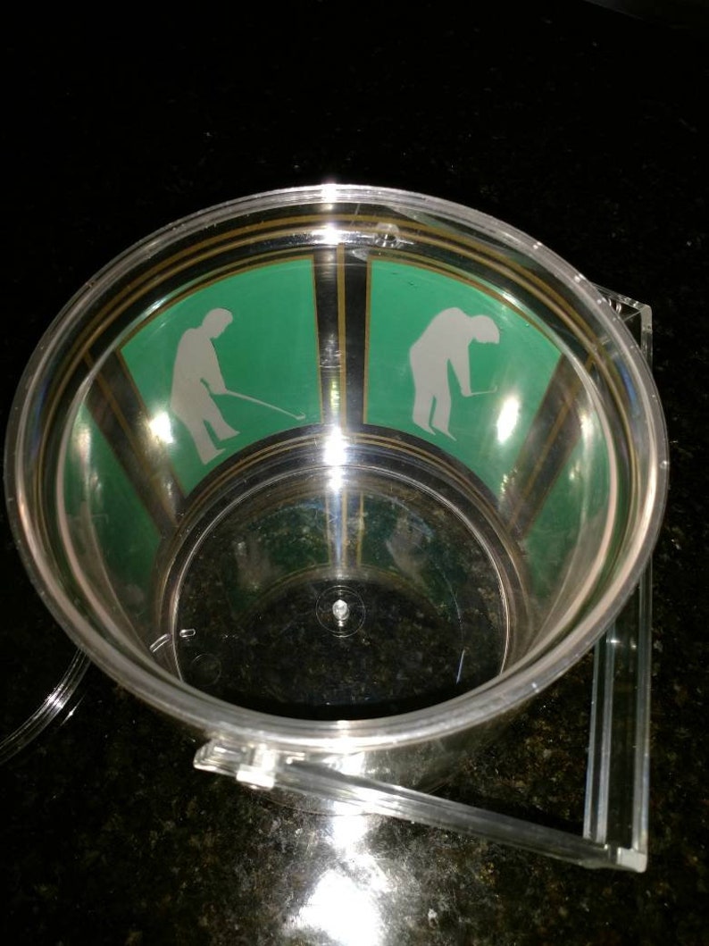 Vintage Golf Themed Ice Bucket Golf Swing Etsy