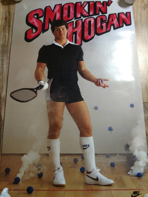 Vintage Smokin Hogan Racquetball Poster Marty Hogan Etsy