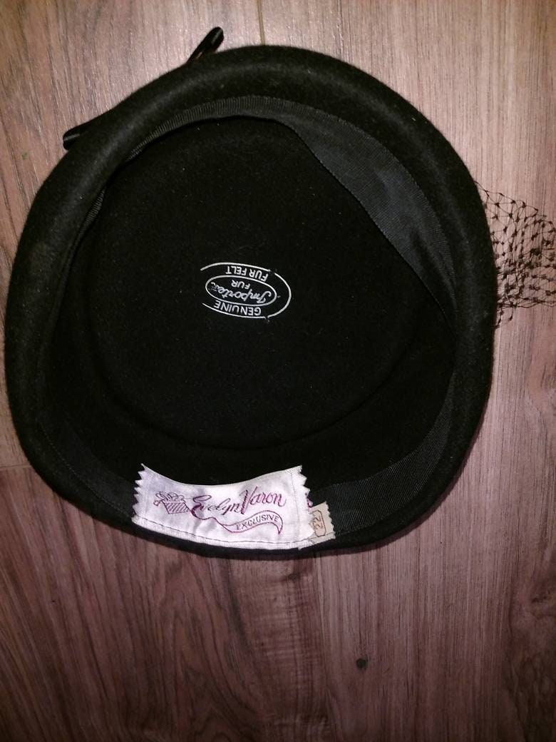 Vintage Evelyn Varon Fur Felt Ladies Hat - Etsy display picture 3