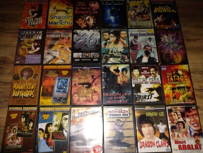 Lot of 24 Vintage Kung Fu Dvds Etsy