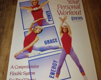 Vintage Heather Locklear workout poster 37 x 23 inches approximately