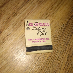 Vintage Ace of Clubs Leo F Welch Matchbook
