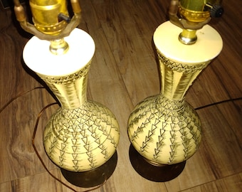 2 mid century modern FAIP lamps