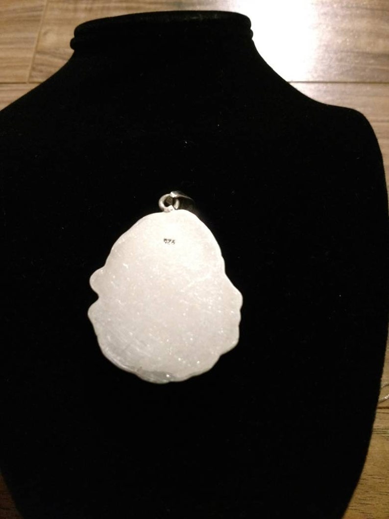 Sterling silver hollow puffy Santa Claus pendant