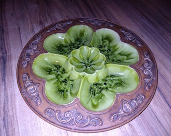 Vintage Treasure Craft divided serving platter
