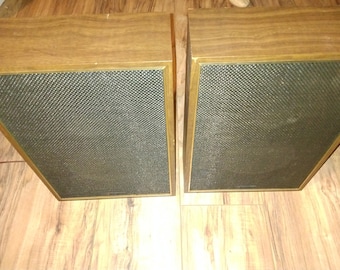 Pair of vintage Automatic Radio slim low profile speakers