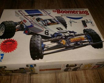 Vintage Tamiya Boomerang 1/10 5855 RC Buggy With Box and Vintage Tamiya Boomerang 1/10 5855 RC Buggy With Box and