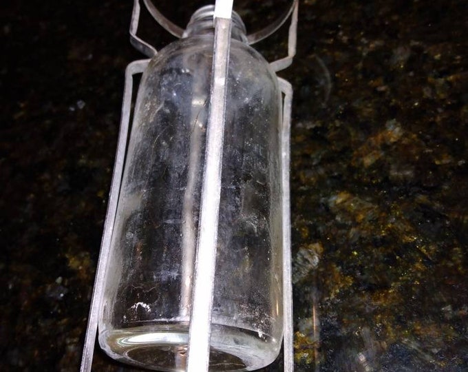 Vintage Fire Extinguisher Glass Acid Soda Bottle and Cage Etsy