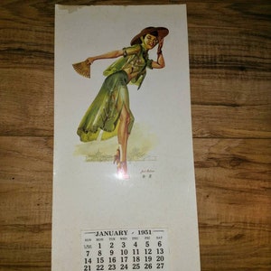 1951 Pinup Calendar - Etsy