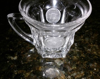 Vintage Fostoria coin glass clear punch cup