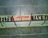 Vintage wooden Thermold fanbelt rack