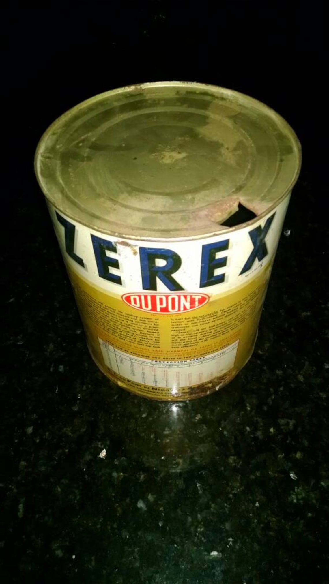 Vintage Zerex Antifreeze Metal Can Etsy