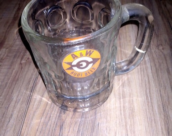 vintage  A&W root beer glass mug