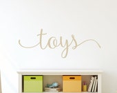 Toys decal, toy storage vinyl decal, play room decor, toy room sticker quote, playroom wall decal, household vinyl graphic letters