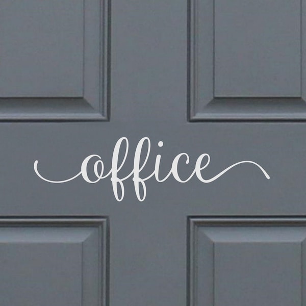 Office door decal, entryway office sticker, storefront business signage, private office vinyl sticker, small business vinyl decal decor