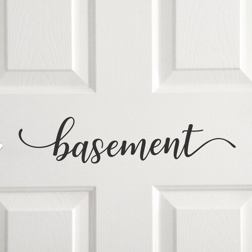 Basement Decal Basement Door Sticker Decor Cellar Vinyl Etsy