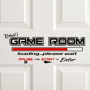 Gamer wall vinyl decal, game room decal, video game wall art, personlized video game decal, unique custom sticker for boys game room theme