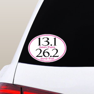 marathon runners vinyl decal , 13.1 car decal, 26.2 runner sticker, unique run window sticker, I love running decal decor, jogger sticker