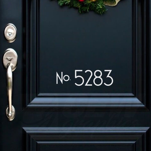 Door Number Yellow Etsy