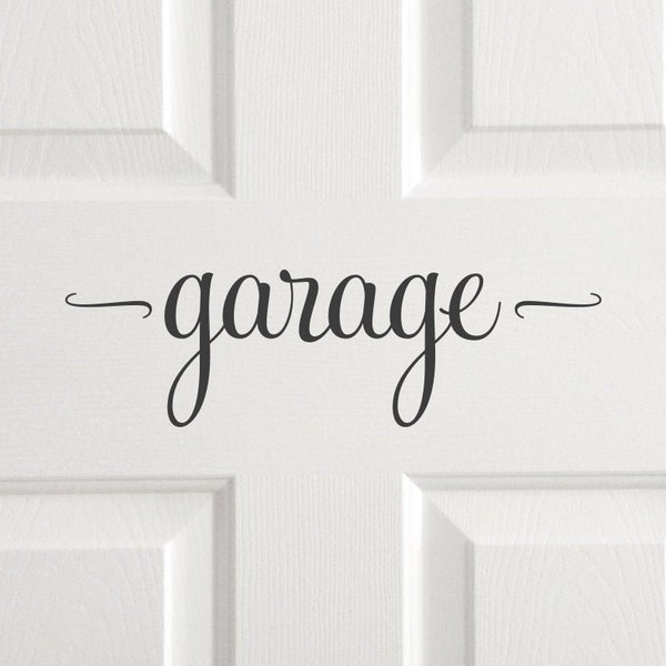 Garage decal door sticker for home, entry door letters, garage entrance door decor, garage vinyl decal quote, garage door sign