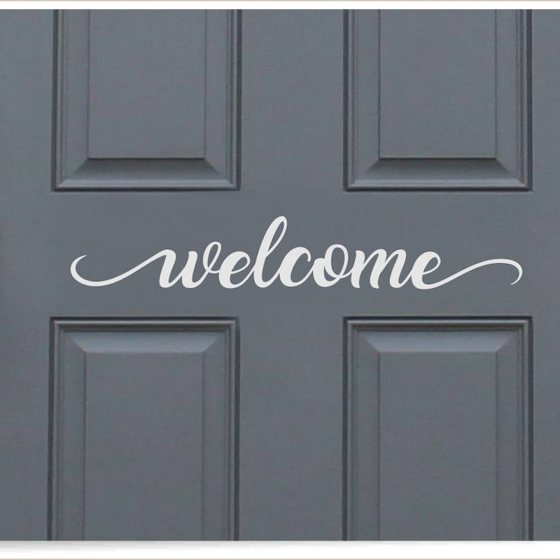 Welcome Door Decal Etsy