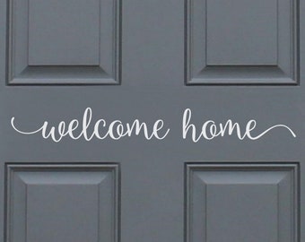 27inx18in Decal Sticker Multiple Sizes Welcome Home Soldier White Blue1 Lifestyle Welcome Home Outdoor Store Sign White Set of 5 