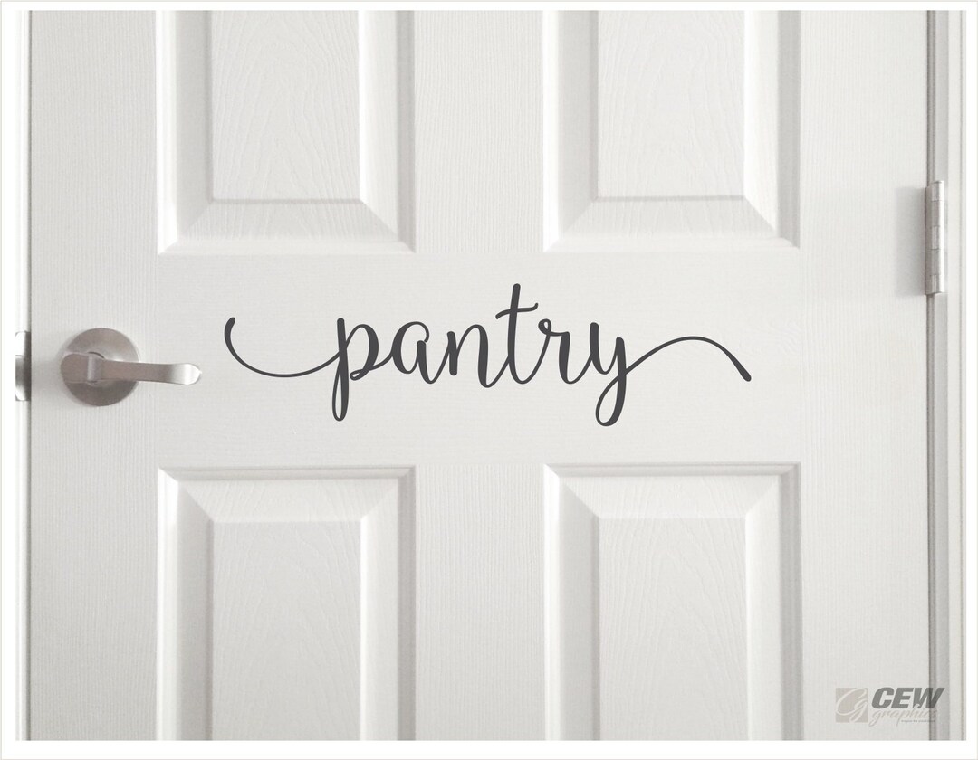 Pantry Decal Letters, Kitchen Pantry Door Vinyl Decal, Home Decor