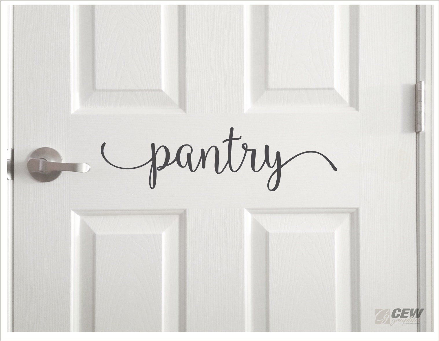Pantry Decal Letters Kitchen Pantry Door Vinyl Decal Home Etsy