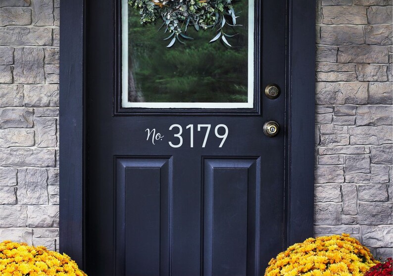Personalized House Number Vinyl Decal Label Home Street Etsy