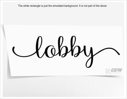 Lobby Decal, Office Lobby Door Vinyl Decal, Entrance Sign for Office ...