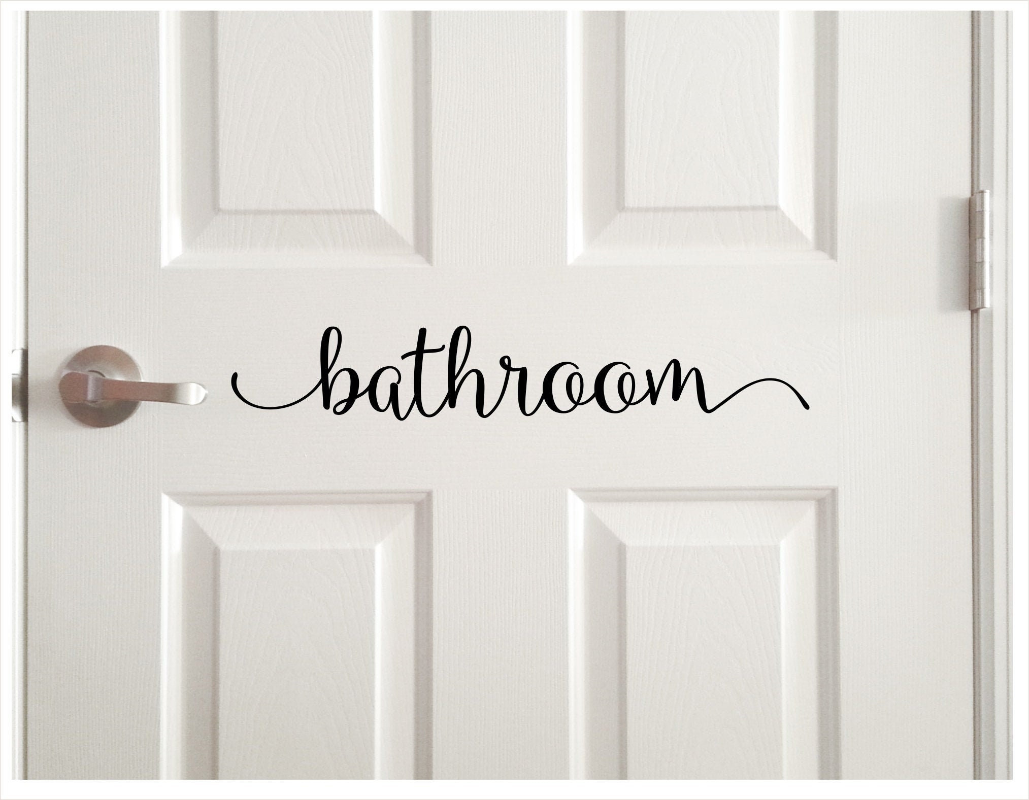 thumbnail image 2 of Custom Vinyl Toilet Door Sign – Bathroom Decal Sticker – Home Decor – RogueLabs Ltd 2 of 3