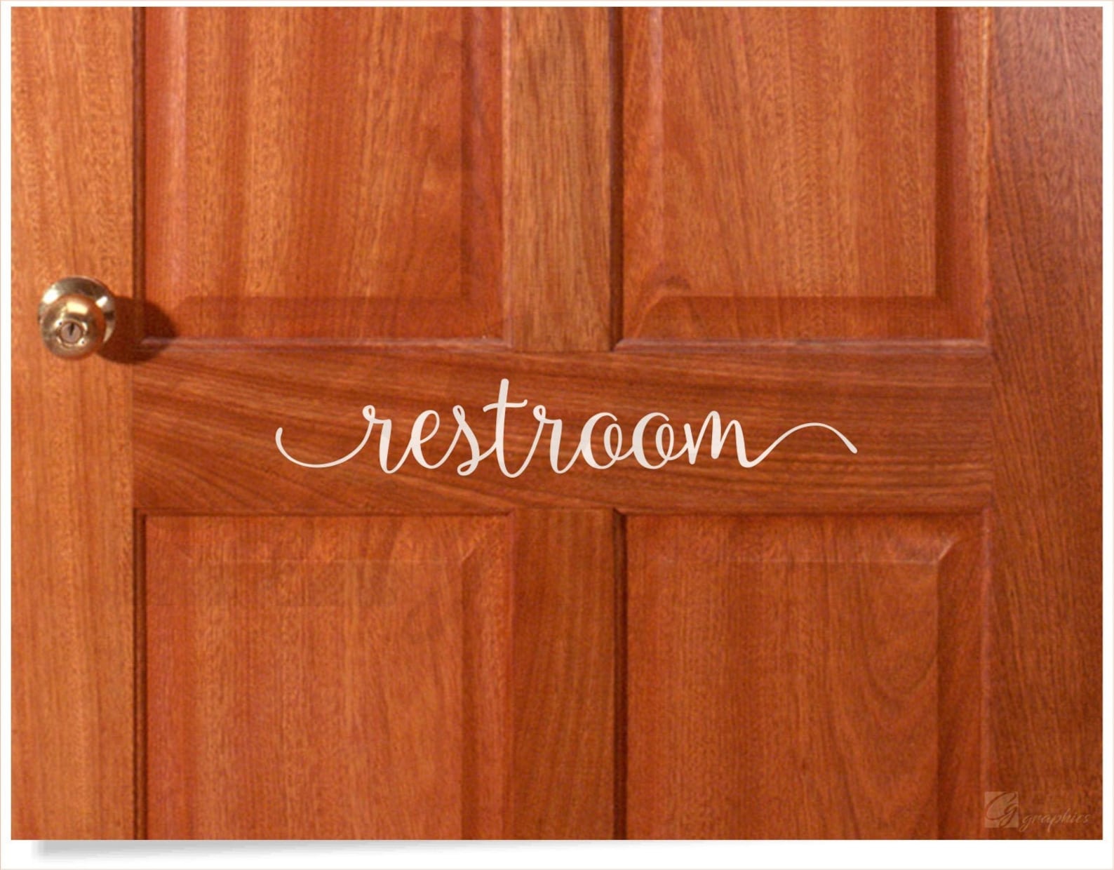 Restroom Decal Bathroom Door Vinyl Decal Washroom Sticker Etsy