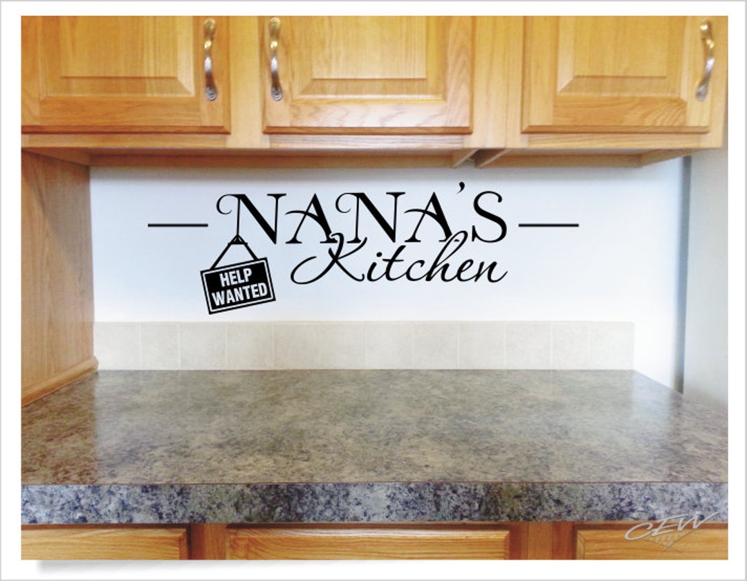 Nana's Kitchen Wall Decal, Grandma's Kitchen Decor, Country Theme Vinyl