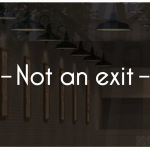 Not an exit door decal, no exit sticker label, business door saying placard, this is not an exit vinyl decal, no exit sign for store office
