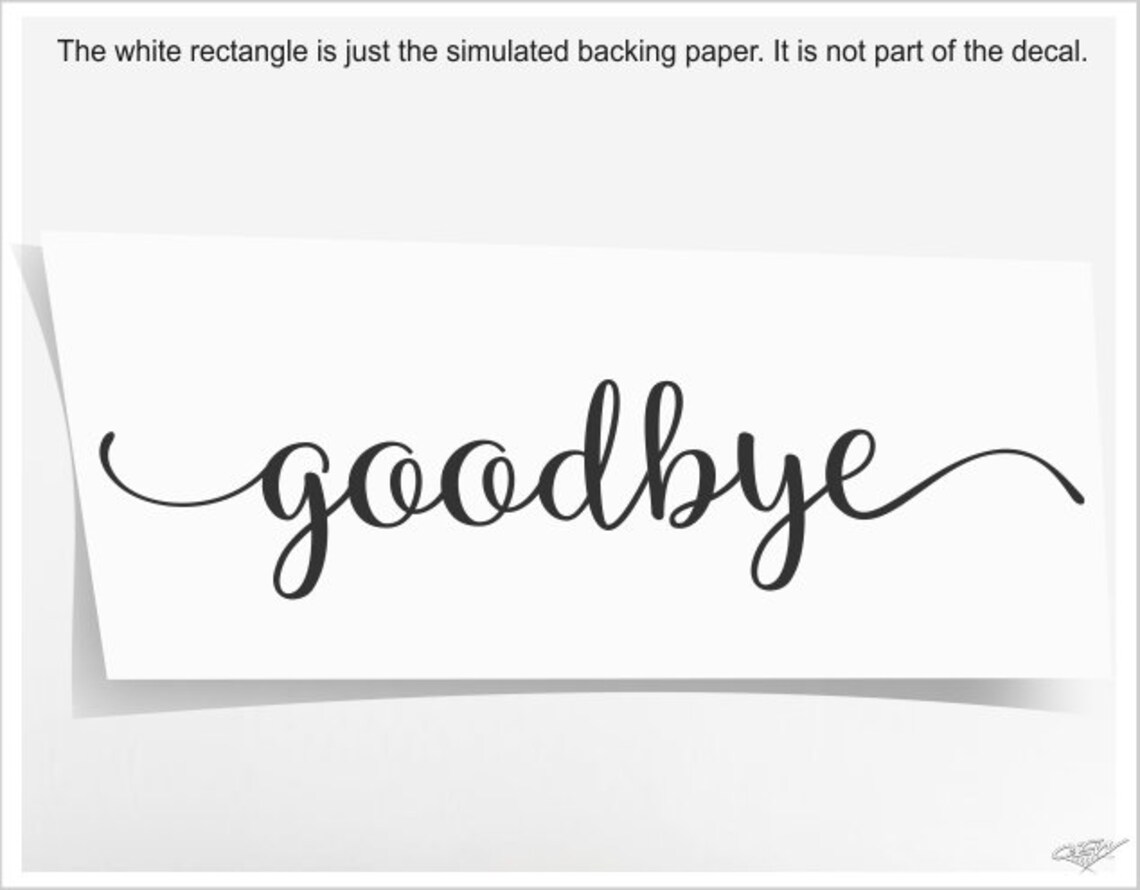 Front Door GOODBYE Decal, Cute Goodbye Sticker Greeting for Home, House ...