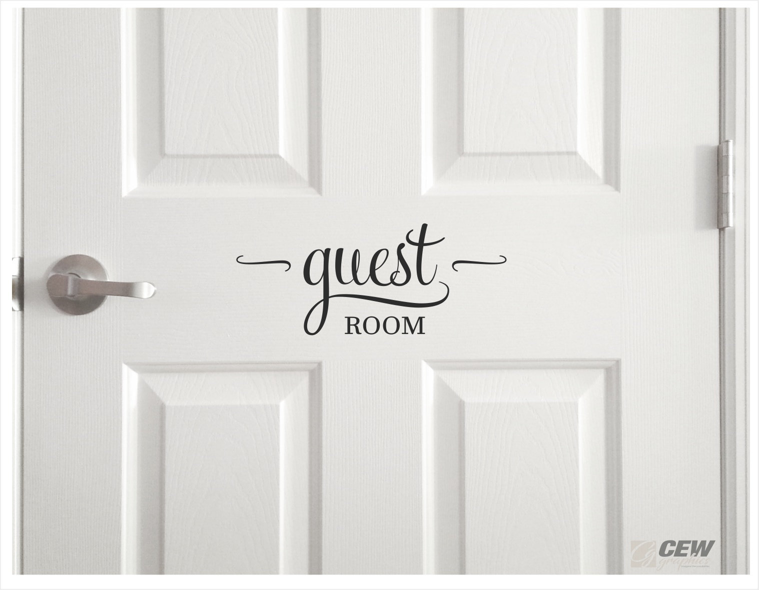 Guest room decal, guests vinyl decal, bedroom door vinyl, home decor sticker quote, stylish guest house wall decal, spare room vinyl letters